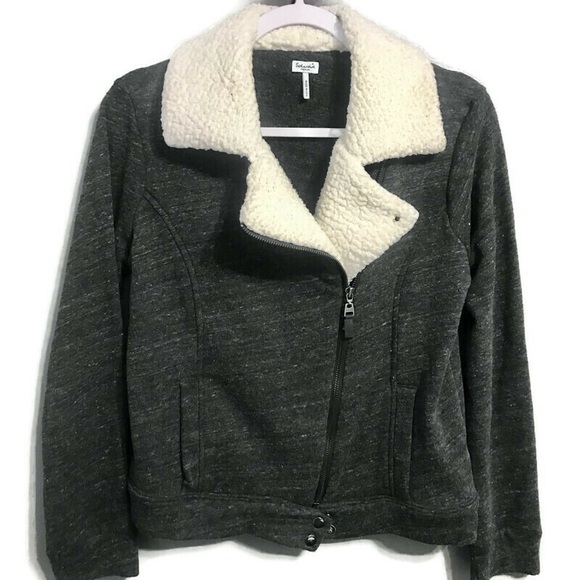 Splendid Heather French Terry Moto Jacket Medium - Picture 1 of 6